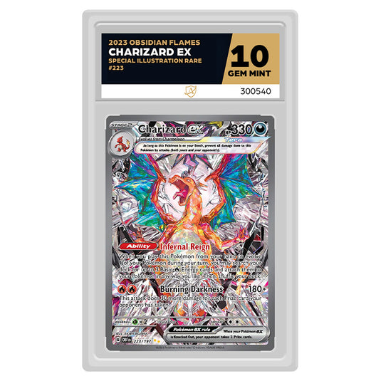 Pokemon - Scarlet & Violet - Obsidian Flames - Charizard ex - 223/197 (ACE 10 Graded Slab)