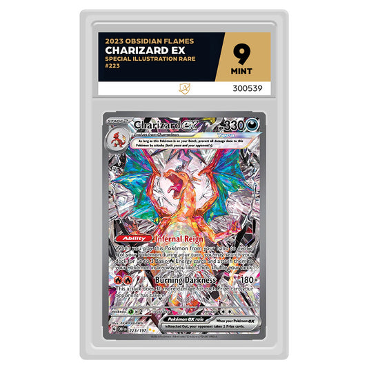 Pokemon - Scarlet & Violet - Obsidian Flames - Charizard ex - 223/197 (ACE 9 Graded Slab)