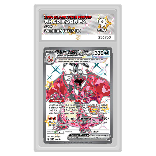 Pokemon - Scarlet & Violet - Black Star Promo - Charizard ex SVP074 (ACE Label 9 Graded Slab)