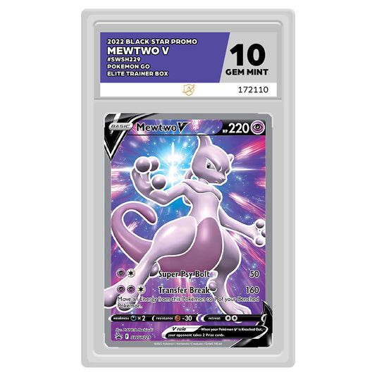 Pokemon - Sword & Shield - Black Star Promos - Mewtwo V - SWSH229 (ACE 10 Graded Slab)