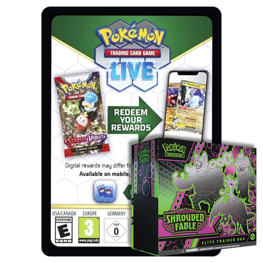 Pokemon Scarlet and Violet Shrouded Fable elite trainer box Code Card main