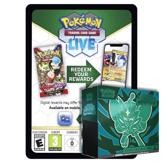 Pokemon Scarlet and Violet Twilight Masquerade elite trainer box Code Card