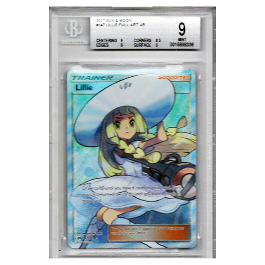 Pokemon - Sun & Moon - Base Set - Lillie - 147/149 (Beckett 9 Graded Slab)