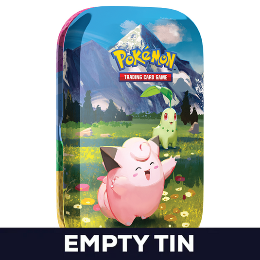 Pokemon - Mega Evolution - Ascended Heros - Mini Tin - Clefairy & Chikorita - Empty Tin