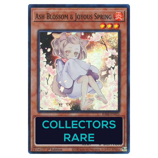 Ash Blossom & Joyous Spring (Alternate Artwork) RA04-EN025-CR card from the Yu-Gi-Oh! set Quarter Century Stampede