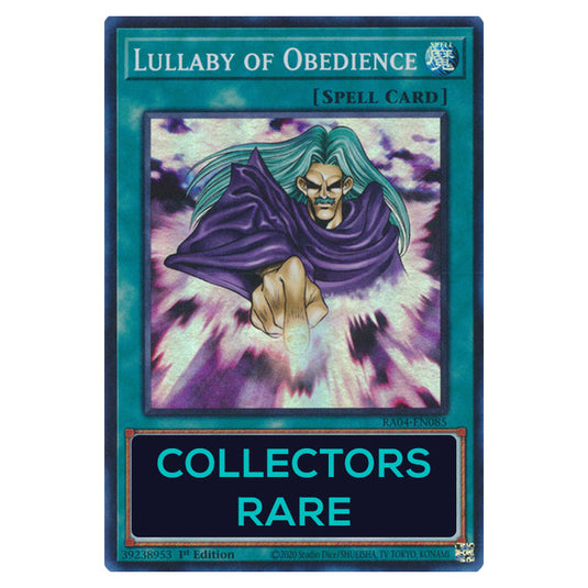Lullaby of Obedience RA04-EN085-CR card from the Yu-Gi-Oh! set Quarter Century Stampede