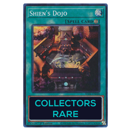 Shien's Dojo RA04-EN088-CR card from the Yu-Gi-Oh! set Quarter Century Stampede