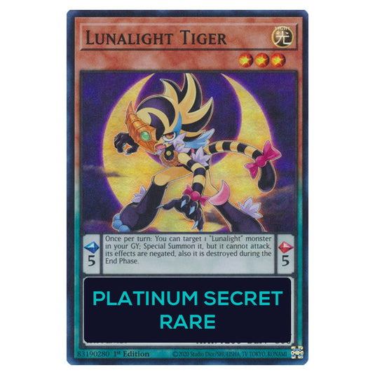 Lunalight Tiger RA04-EN020-PSR card from the Yu-Gi-Oh! set Quarter Century Stampede