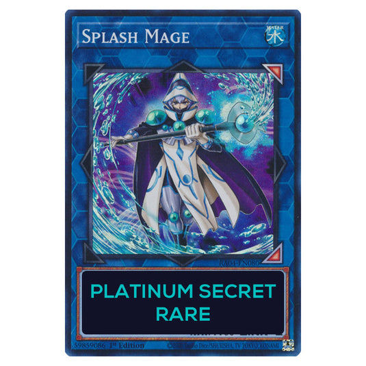 Splash Mage RA04-EN080-PSR card from the Yu-Gi-Oh! set Quarter Century Stampede