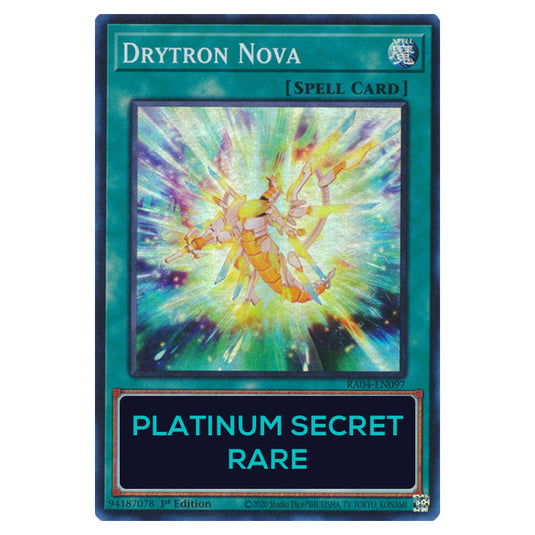 Drytron Nova RA04-EN097-PSR card from the Yu-Gi-Oh! set Quarter Century Stampede
