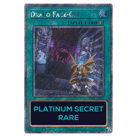 Draco Face-Off RA04-EN262-PSR card from the Yu-Gi-Oh! set Quarter Century Stampede