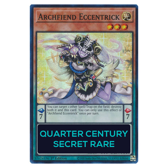Archfiend Eccentrick RA04-EN017-QCSR card from the Yu-Gi-Oh! set Quarter Century Stampede