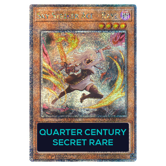 Sky Striker Ace - Raye (New Artwork) RA04-EN026b-QCSR card from the Yu-Gi-Oh! set Quarter Century Stampede