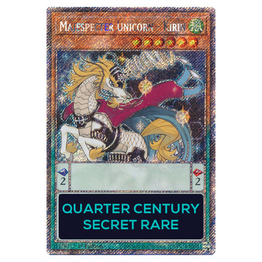 Majespecter Unicorn - Kirin RA04-EN260-QCSR card from the Yu-Gi-Oh! set Quarter Century Stampede