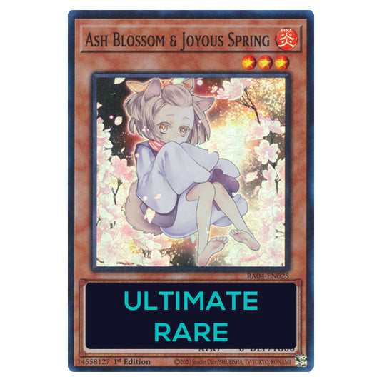 Ash Blossom & Joyous Spring (Alternate Artwork) RA04-EN025-UTR card from the Yu-Gi-Oh! set Quarter Century Stampede