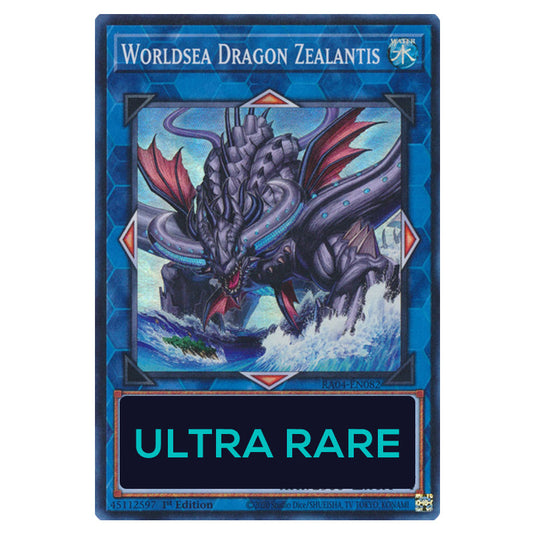 Worldsea Dragon Zealantis RA04-EN082-UR card from the Yu-Gi-Oh! set Quarter Century Stampede