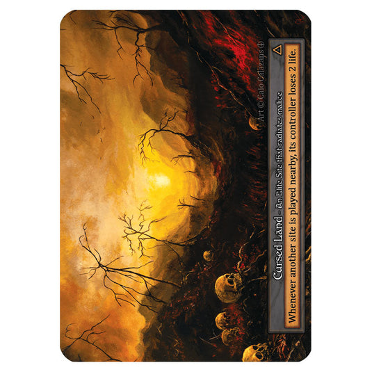 Cursed Land card from the Sorcery: Contested Realm set Arthurian Legends