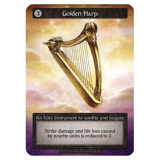 Golden Harp card from the Sorcery: Contested Realm set Arthurian Legends