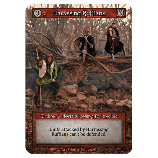 Harassing Ruffians card from the Sorcery: Contested Realm set Arthurian Legends