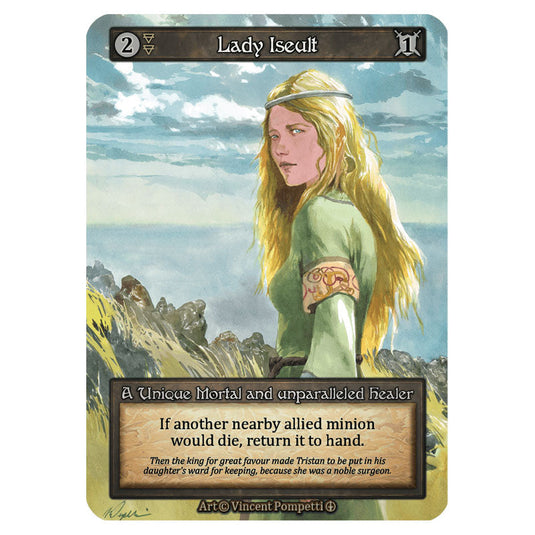 Lady Iseult card from the Sorcery: Contested Realm set Arthurian Legends