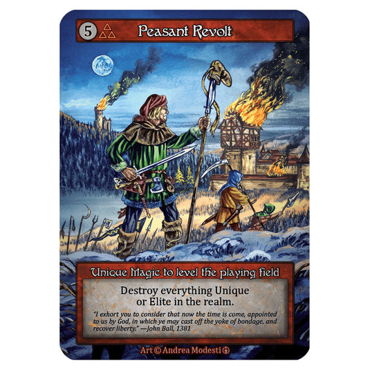 Peasant Revolt card from the Sorcery: Contested Realm set Arthurian Legends