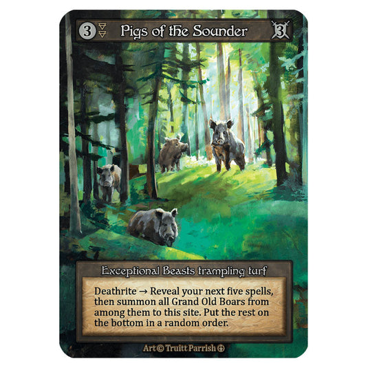 Pigs of the Sounder card from the Sorcery: Contested Realm set Arthurian Legends