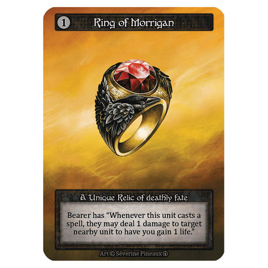 Ring of Morrigan card from the Sorcery: Contested Realm set Arthurian Legends