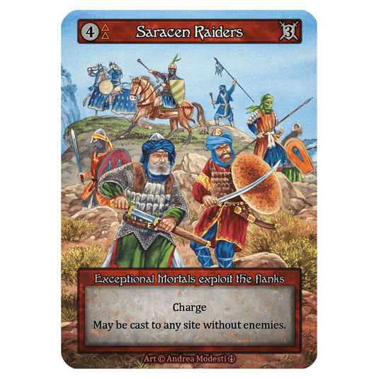 Saracen Raiders card from the Sorcery: Contested Realm set Arthurian Legends