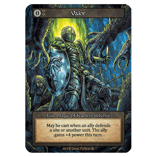 Valor card from the Sorcery: Contested Realm set Arthurian Legends