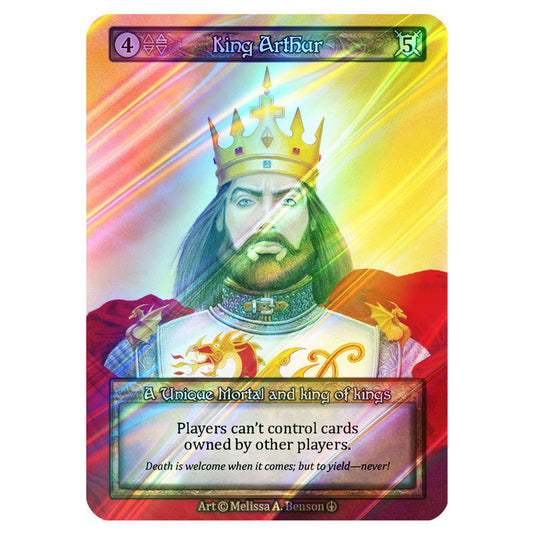 King Arthur FOIL card from the Sorcery: Contested Realm set Arthurian Legends