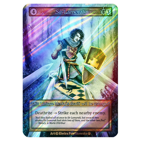 Sir Lamorak FOIL card from the Sorcery: Contested Realm set Arthurian Legends