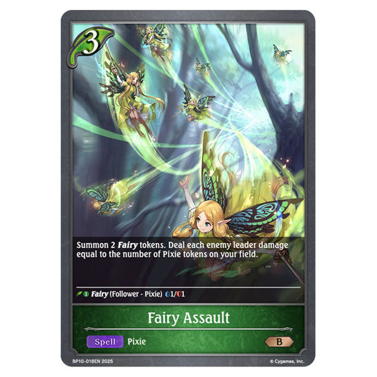 Fairy Assault BP10-018EN card from the Shadowverse: Evolve set Gods of the Arcana
