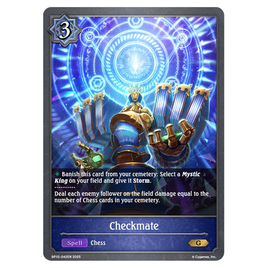 Checkmate BP10-042EN card from the Shadowverse: Evolve set Gods of the Arcana