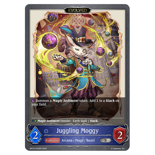 Juggling Moggy BP10-045EN card from the Shadowverse: Evolve set Gods of the Arcana