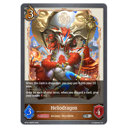 Heliodragon BP10-066EN card from the Shadowverse: Evolve set Gods of the Arcana