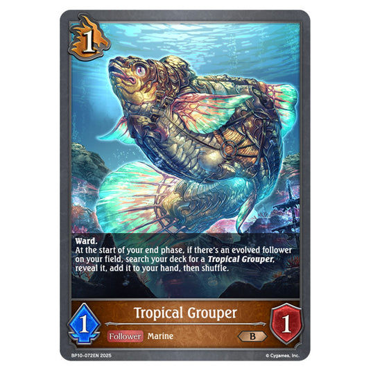 Tropical Grouper BP10-072EN card from the Shadowverse: Evolve set Gods of the Arcana