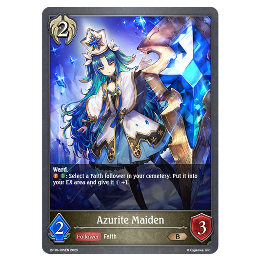 Azurite Maiden BP10-105EN card from the Shadowverse: Evolve set Gods of the Arcana