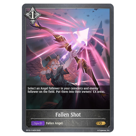 Fallen Shot BP10-114EN card from the Shadowverse: Evolve set Gods of the Arcana
