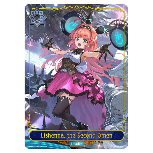 Lishenna, the Second Omen BP10-LD07EN card from the Shadowverse: Evolve set Gods of the Arcana