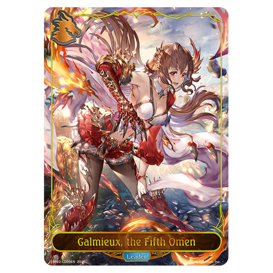 Galmieux, the Fifth Omen BP10-LD09EN card from the Shadowverse: Evolve set Gods of the Arcana