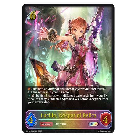 Lucille, Keeper of Relics BP10-SL03EN card from the Shadowverse: Evolve set Gods of the Arcana