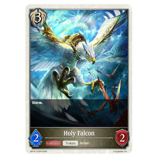 Holy Falcon BP10-T12EN card from the Shadowverse: Evolve set Gods of the Arcana