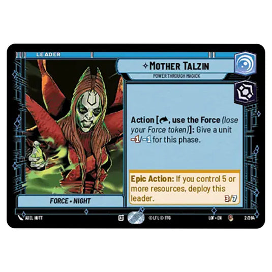 Mother Talzin Power Through Magick card from the Star Wars Unlimited set Legends of the Force