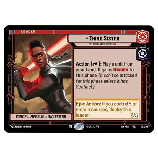 Third Sister Seething With Ambition card from the Star Wars Unlimited set Legends of the Force