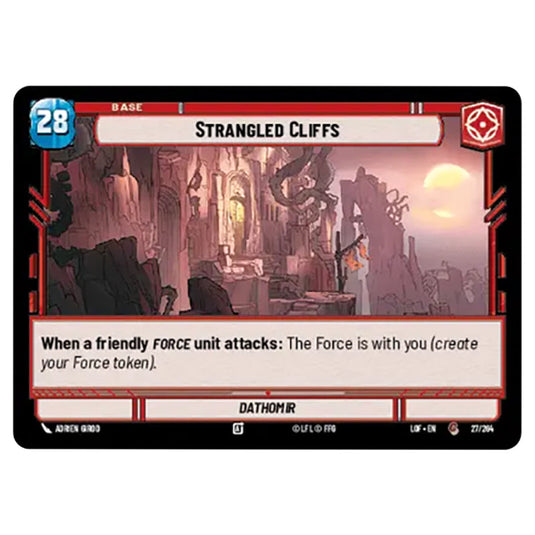 Strangled Cliffs card from the Star Wars Unlimited set Legends of the Force