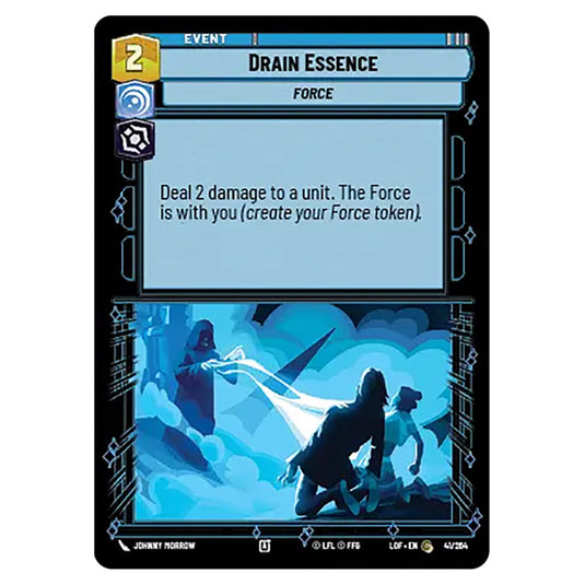 Drain Essence card from the Star Wars Unlimited set Legends of the Force