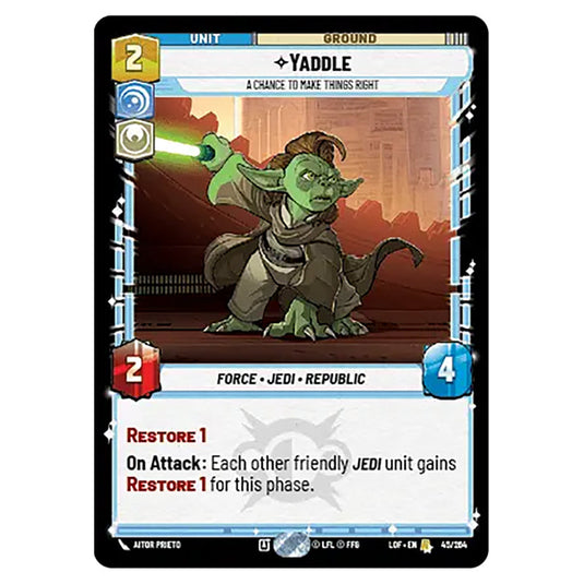 Yaddle A Chance To Make Things Right card from the Star Wars Unlimited set Legends of the Force