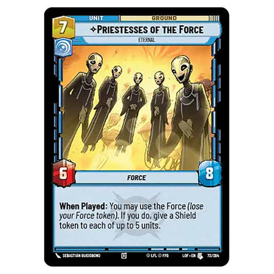 Priestesses of the Force Eternal card from the Star Wars Unlimited set Legends of the Force