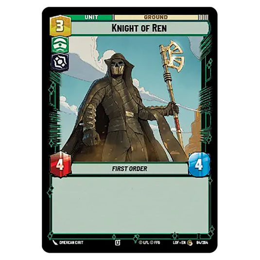 Knight of Ren card from the Star Wars Unlimited set Legends of the Force