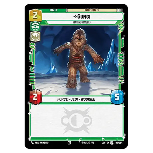 Gungi Finding Himself card from the Star Wars Unlimited set Legends of the Force